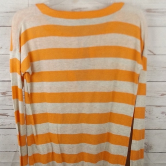 THEORY Riviera striped sweater Coral Stripe - Picture 4 of 5